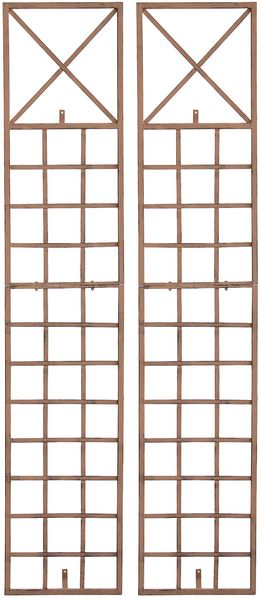 Rankgitter HILDE 2er Set - 40 x 1 x 198 cm, Metall, Antik-Braun | Rankhilfe Kletterpflanzen Gartendekoration