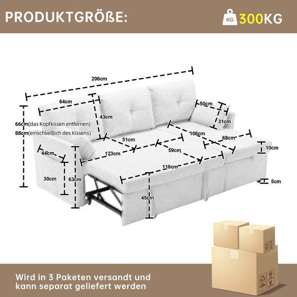 LVHOM Ecksofa mit Schlaffunktion L-Form, Sofa mit Bettkasten, Wohnzimmersofa mit Seitentasche, Couch Samtstoff, Bettsofa, 3 Sitzer Bild 2