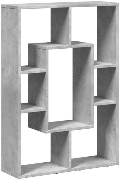 vidaXL Bücherregal Betongrau 63x20x90 cm Holzwerkstoff 858141