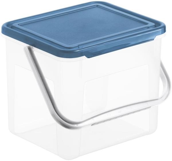Rotho Waschmittelbehälter Basic Blue 4,5 L / 3 kg Waschpulverbox Waschmittelbox