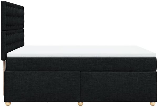 vidaXL Boxspringbett mit Matratze Schwarz 140x200 cm Stoff 3291319 Bild 5