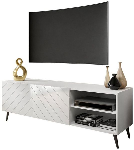 Lookway TV-Schrank VIRGINIA mit glänzend weißer Front