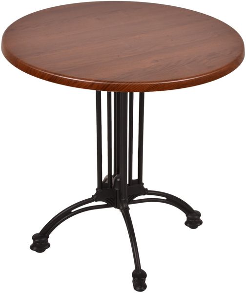 Bistrotisch JELENA Ø70cm Rund Dunkelbraun Holz | Cafétisch Bartisch Gartentisch Outdoor-Esstisch