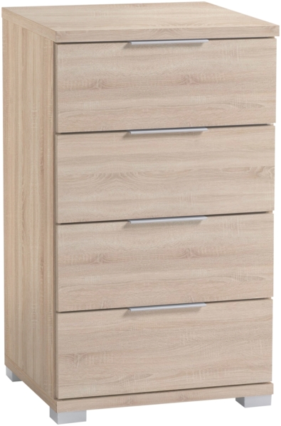 Nachtkommode >Smilla< in Eiche Sonoma, Melamin - 46x79x42cm (BxHxT)