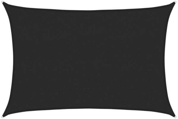 vidaXL Sonnensegel 160 g/m² Schwarz 2,5x3,5 m HDPE 311728