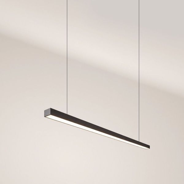 s.luce Oris LED-Linienleuchte Büro-Pendellampe XL nach Maß 4000K Schwarz 160cm