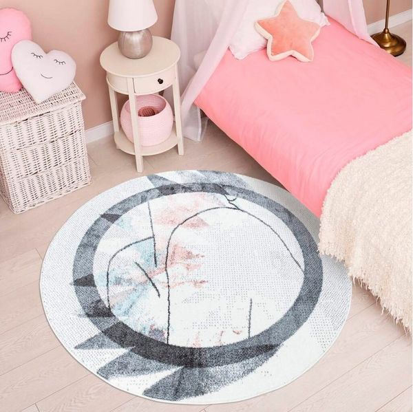Carpet City Teppich YOUNG953, rund, Höhe: 11 mm, Moderner Jugend- Kinder Teppich, ideal für Jugendzimmer