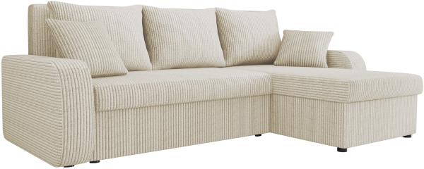 'Kris' Ecksofa Cord, Beige