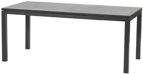 Miros Ausziehtisch 180/240x90x76 cm Gestell Aluminium anthrazit, Tischplatte Spraystone anthrazit