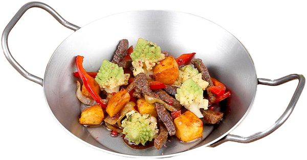 Eisenpfännchen mit zwei Griffen 20cm Bratpfanne Eisenpfanne Schmorpfanne Steakpfanne Paella Wok Kochpfanne Pfanne Backofengeeignet Rustikal Bild 3