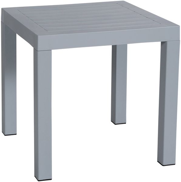 Beistelltisch TYRA quadratisch - 45x45x45cm, Kunststoff, Grau | Kleiner Tisch Couchtisch für Wohnzimmer