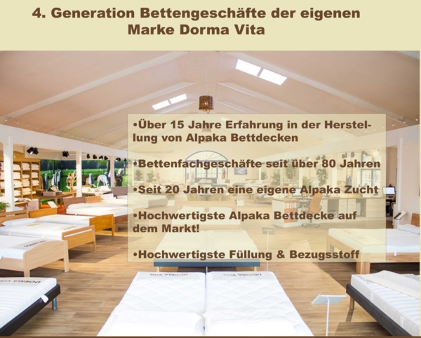 Alpaka Bettdecke 4 Jahreszeiten, Premium Line, Füllung aus 100% Baby Alpaka (135x200cm) 2 Decken zum zusammenknüpfen 1x Sommer und 1x Gzj), Bezugsstoff: 200er Baumwollbatist von Abolengo de Alpaca Bild 4