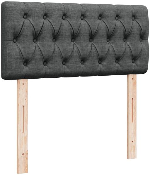 vidaXL Boxspringbett mit Matratze Dunkelgrau 90x200 cm Stoff 3288871 Bild 12