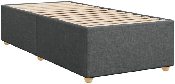 vidaXL Boxspringbett mit Matratze Dunkelgrau 90x200 cm Stoff 3288871 Bild 9