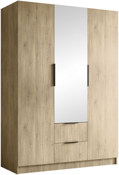 Kleiderschrank Conate II (Farbe: Eiche Cremona / Eiche Cremona + Schwarz)