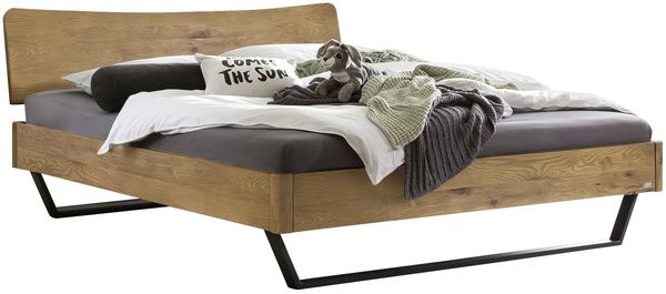 Hasena Lounge Tresali 140x210 Wildeiche natur, geölt - Fusshöhe 25 cm Massivholzbett
