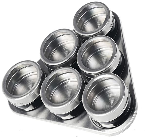 7tlg Edelstahl Metallic Gewürzdosenset Gewürzregal Salz Pfeffer Küche Gewürz Behälter Schwarz