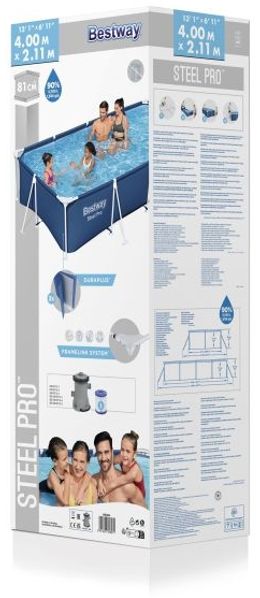 Family Steel Pro Frame Pool 400X211X81 Bestway 3In1 + Pumpe + Filter Bild 8