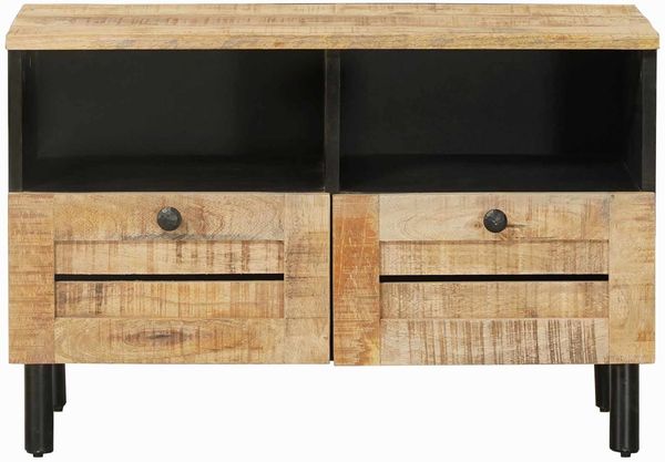 vidaXL Stauraumschränke Natur 70 x 33 x 46 cm Massivholz Mango 4018845 Bild 4