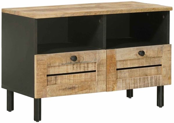 vidaXL Stauraumschränke Natur 70 x 33 x 46 cm Massivholz Mango 4018845 Bild 2