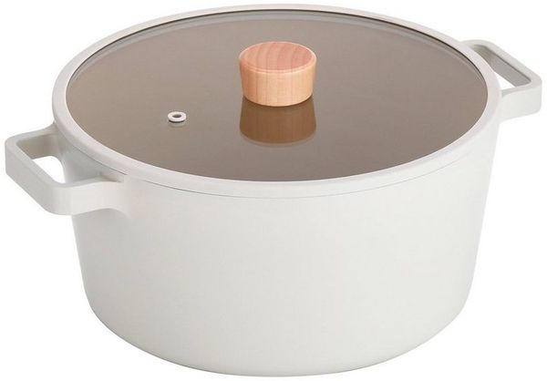 NEOFLAM® Kochtopf FIKA Kochtopf 26cm inkl. Glasdeckel, Aluminiumguss (1-tlg)