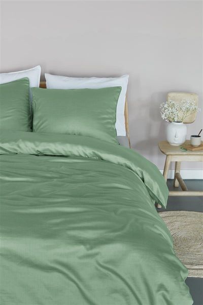 Beddinhouse 70% Cotton, 30% Lyocell, 40x40/127x77 TC210 Bettwäsche Change Green 135X200 135x200 cm + 1 x 80 x 80 cm 1 Bettbezug, 1 Kissenbezug Grün