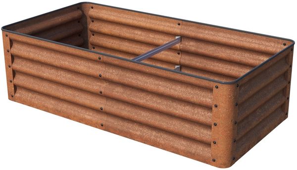 PRIMEYARD LUCA Cortenstahl-Hochbeet 120x60x35 cm - stabiles Gartenbeet