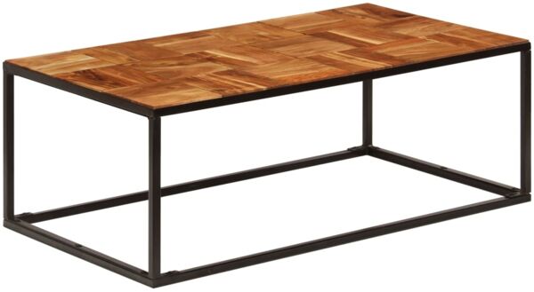 vidaXL Couchtisch 110x60x40 cm Massivholz Akazie und Stahl 246678