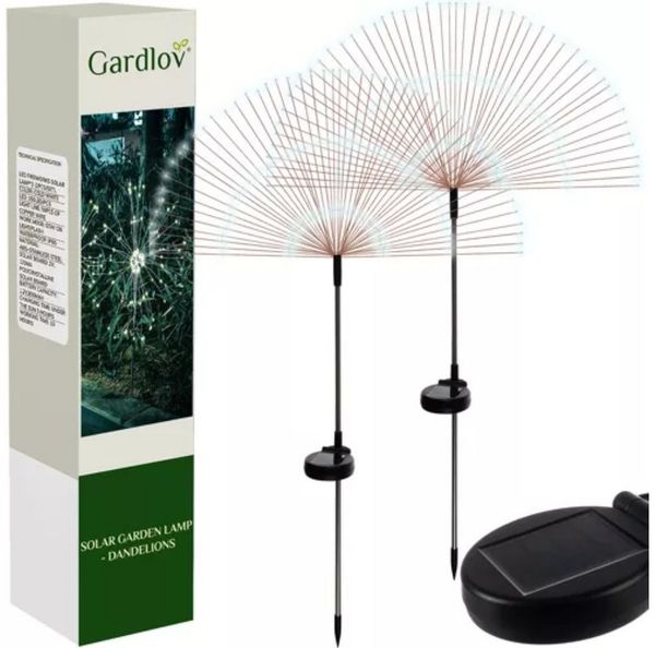 Gardlov LED Solarleuchte LED Solar Gartenleuchte Lampe Löwenzahn / Pusteblume, LED fest integriert, Romantische Löwenzahn Effektbeleuchtung