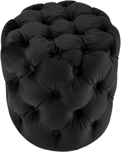 CLP Sitzhocker Drancy Samt mit Zierknöpfen,schwarz M