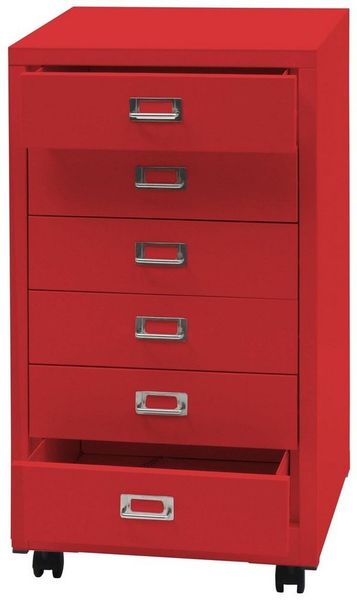 MCW Rollcontainer MCW-L49, (1 St), 6 geräumige Schubladen mit Haltegriffen