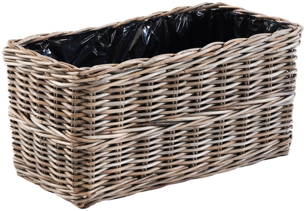 Kobolo Pflanzkübel Blumenbank Balkonkasten Pflanzkorb LALE Rattan (1 Stück)