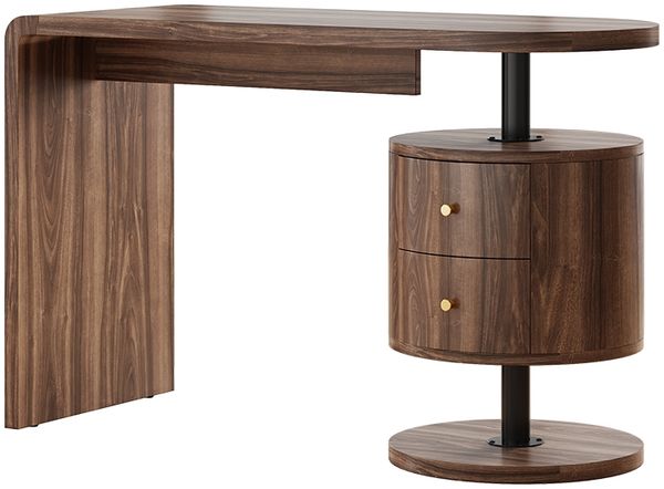 Schreibtisch Lara Eiche rustikal 120 x 50 cm mit 2 Schubladen Vicco