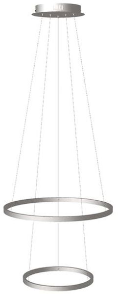 s.luce LED Ring Hängeleuchte 2-flammig Zentrisch Aluminium Ø 60 | 40cm