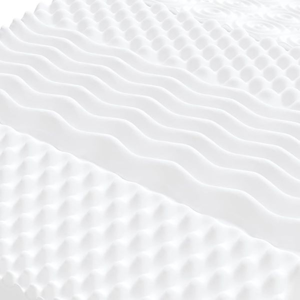 vidaXL Schaumstoffmatratze Weiß 90x190 cm 7-Zonen Härtegrad 20 ILD 356350 Bild 5