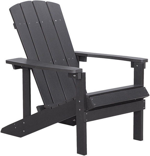 Gartenstuhl ADIRONDACK mit Fußstütze Dunkelgrau Bild 4
