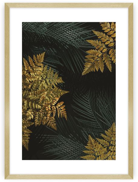 Dekoria Poster Golden Leaves II