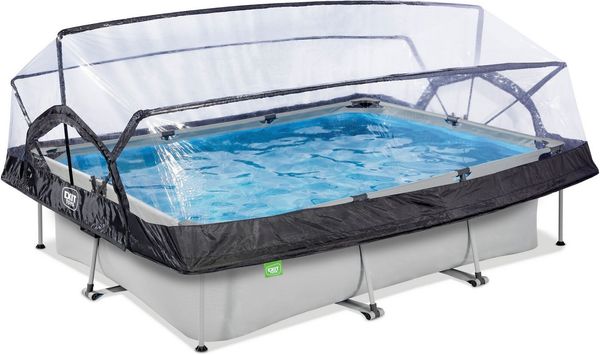 EXIT Framepool (Komplett-Set, 3-tlg), LxBxH: 300x200x65 cm, mit Kartuschenfilter und Universalabdeckung