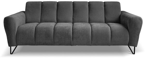 Beautysofa Sofa mit Metallbeine in Schwarz VOLARE, 3-Sitzer, viele Farbvarianten, ohne Schlaffunktion