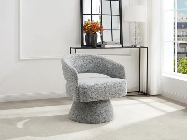 Vente-unique - FEDOTE Sessel Stoff Grau - B 68 cm x H 72 cm x L 71 cm