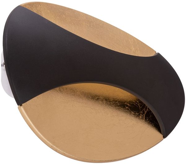 LED Wandleuchte, schwarz blattgold, H 15 cm Bild 6