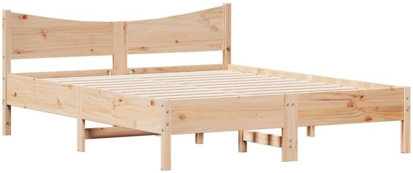 vidaXL Massivholzbett ohne Matratze 160x200 cm Kiefernholz 3216363 Bild 3