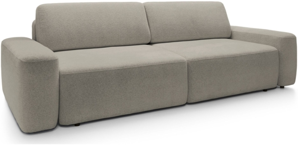 Selsey 'Baleo' 3-Sitzer Sofa mit Schlaffunktion, Chenille-Bezug, Greige, 82 x 257 x 105 cm