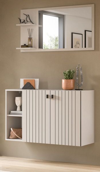 Garderobe Set 2-tlg. Loreno in kaschmir 106 cm