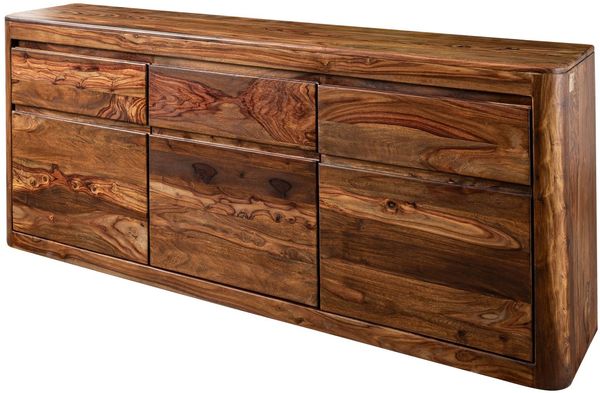 Sideboard Sheesham 185x40x80 walnuss gewachst TORONTO #201