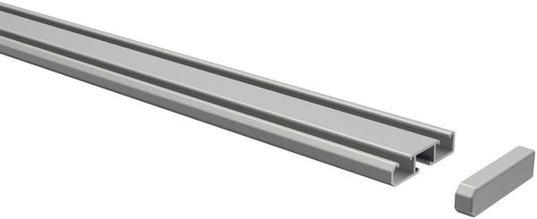 Gardinenschiene Slimline 520 cm (geteilt in 4 x 130 cm), 1-/2-läufig Silbergrau Bild 8