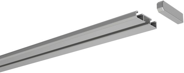 Gardinenschiene Slimline 520 cm (geteilt in 4 x 130 cm), 1-/2-läufig Silbergrau Bild 9