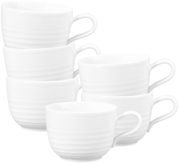 Seltmann Weiden Terra Kaffeetasse 260 ml weiß 6er Set