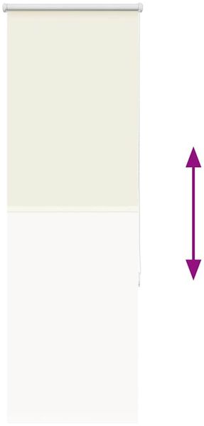 vidaXL Verdunkelungsrollo Cremeweiß 40x130cm Stoffbreite 35,7 cm 4011610 Bild 5