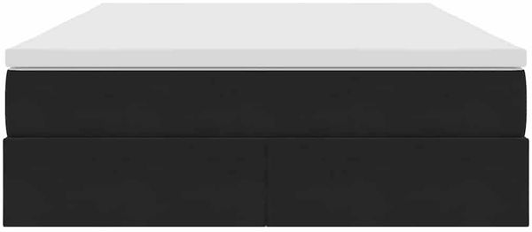 vidaXL Aufbewahrungsbett mit Matratze Schwarz 140 x 200 cm Samt 3370307 Bild 7